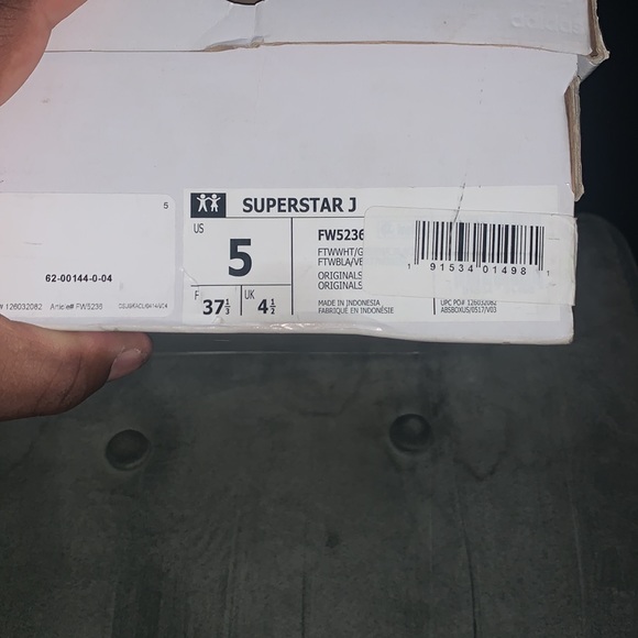 ADIDAS SUPERSTAR J WHITE / MULTI COLOR BIG KIDS - Picture 11 of 11